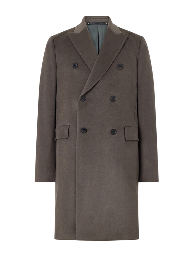 Photo: Paul Smith - Double-Breasted Wool and Cashmere-Blend Coat - Gray