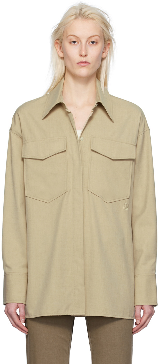 CAMILLA AND MARC Beige Arwin Shirt