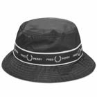 Fred Perry Authentic Men's Taping Bucket Hat in Black