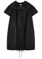 Dries Van Noten Dattia Cotton-poplin Mini Dress Black