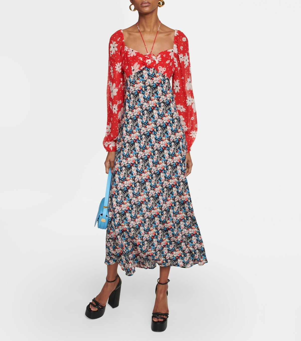 Rixo Jeanie floral silk-blend midi dress Rixo