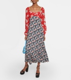 Rixo Jeanie floral silk-blend midi dress