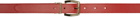 Ernest W. Baker Reversible Black & Red Leather Belt