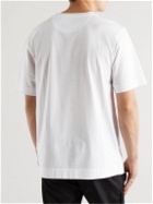Fendi - Noel Fielding Appliquéd Logo-Embroidered Cotton-Jersey T-Shirt - White