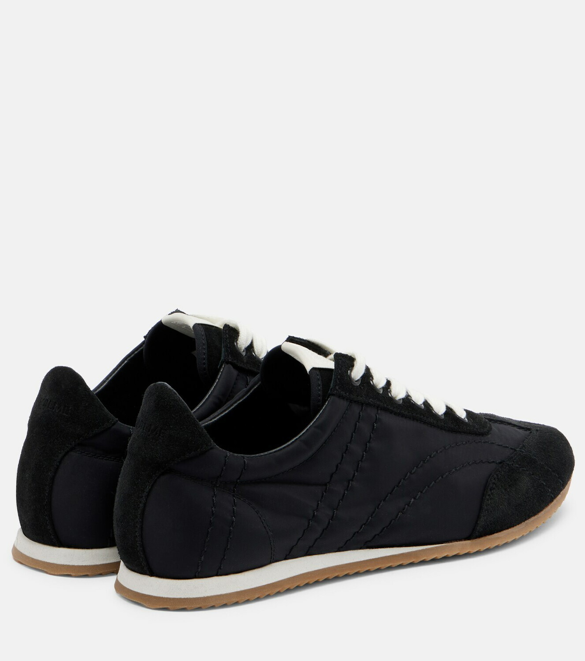 Toteme Flex suede-trimmed sneakers