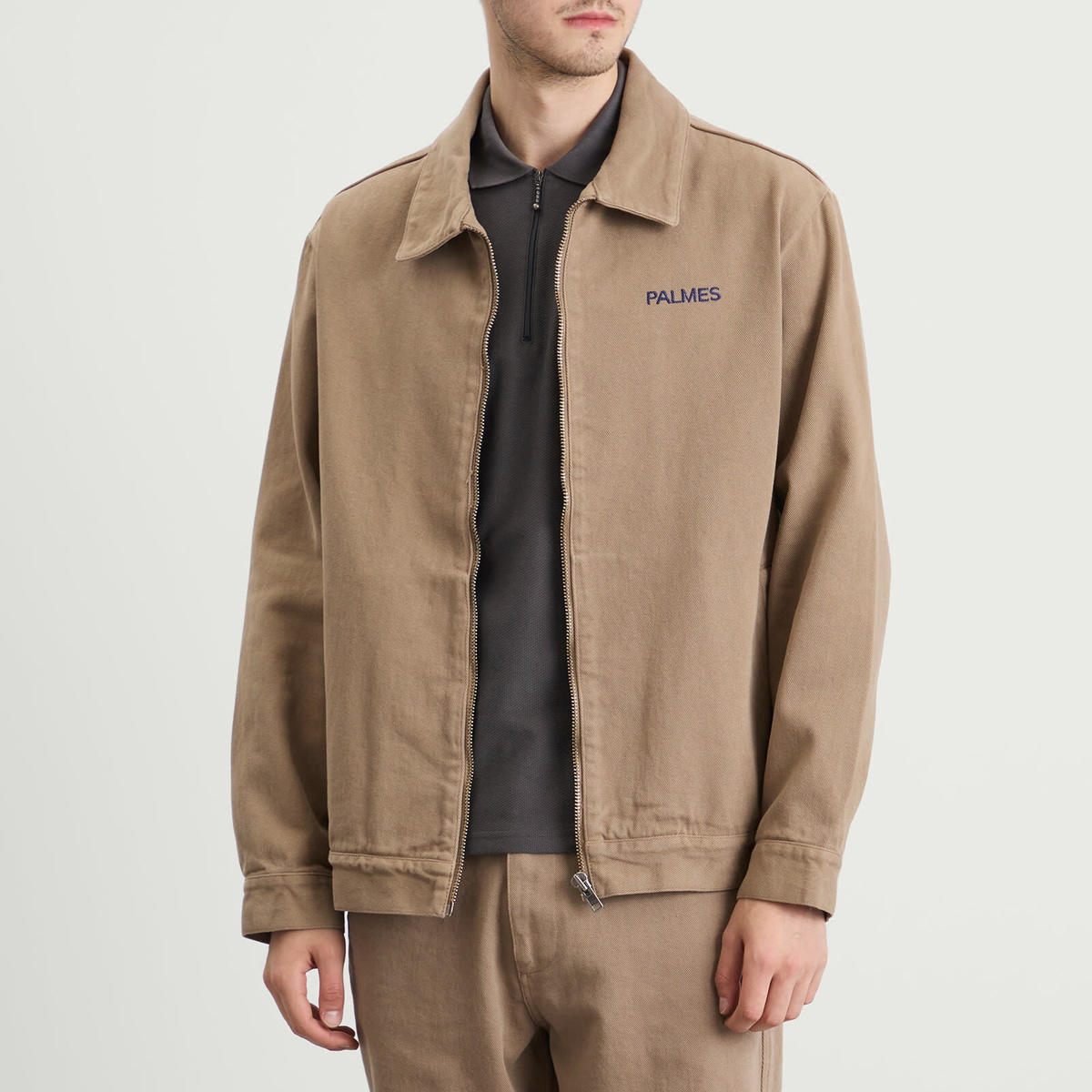 Palmes Men's Forever Zip Jacket in Fossil