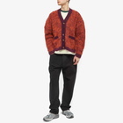 Brain Dead Men's Blurry Lines Alpaca Knit Cardigan in Purple