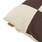 ferm LIVING Fold Patchwork Cushion in Coffee/Undyed 