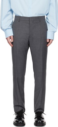 AMI Alexandre Mattiussi Gray Straight-Leg Trousers