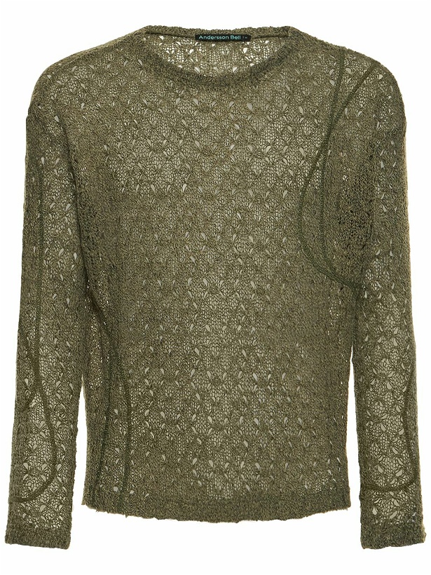 Photo: ANDERSSON BELL - Net Cotton Blend Knit Crewneck Sweater