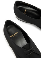Saint Laurent Gabriel 20 Faille Derby Shoes Black