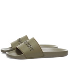 Burberry Men's Furley Logo Slide in Dark Fern Green