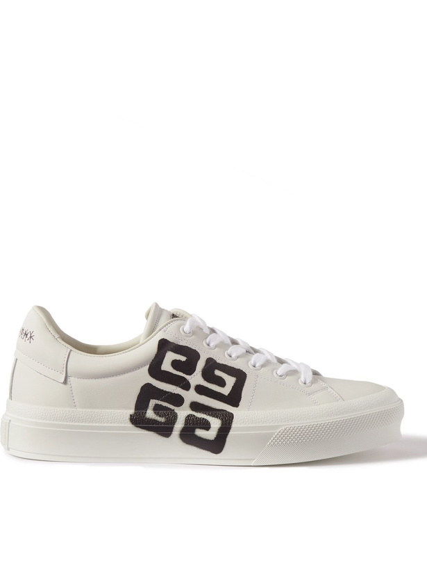 Photo: Givenchy - Chito City Sport Logo-Print Leather Sneakers - White