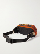 Master-Piece - Leather-Trimmed Nylon-Twill Belt Bag