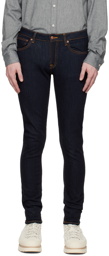 Nudie Jeans Navy Skinny Lin Jeans