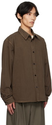 LE17SEPTEMBRE Brown Button Denim Shirt