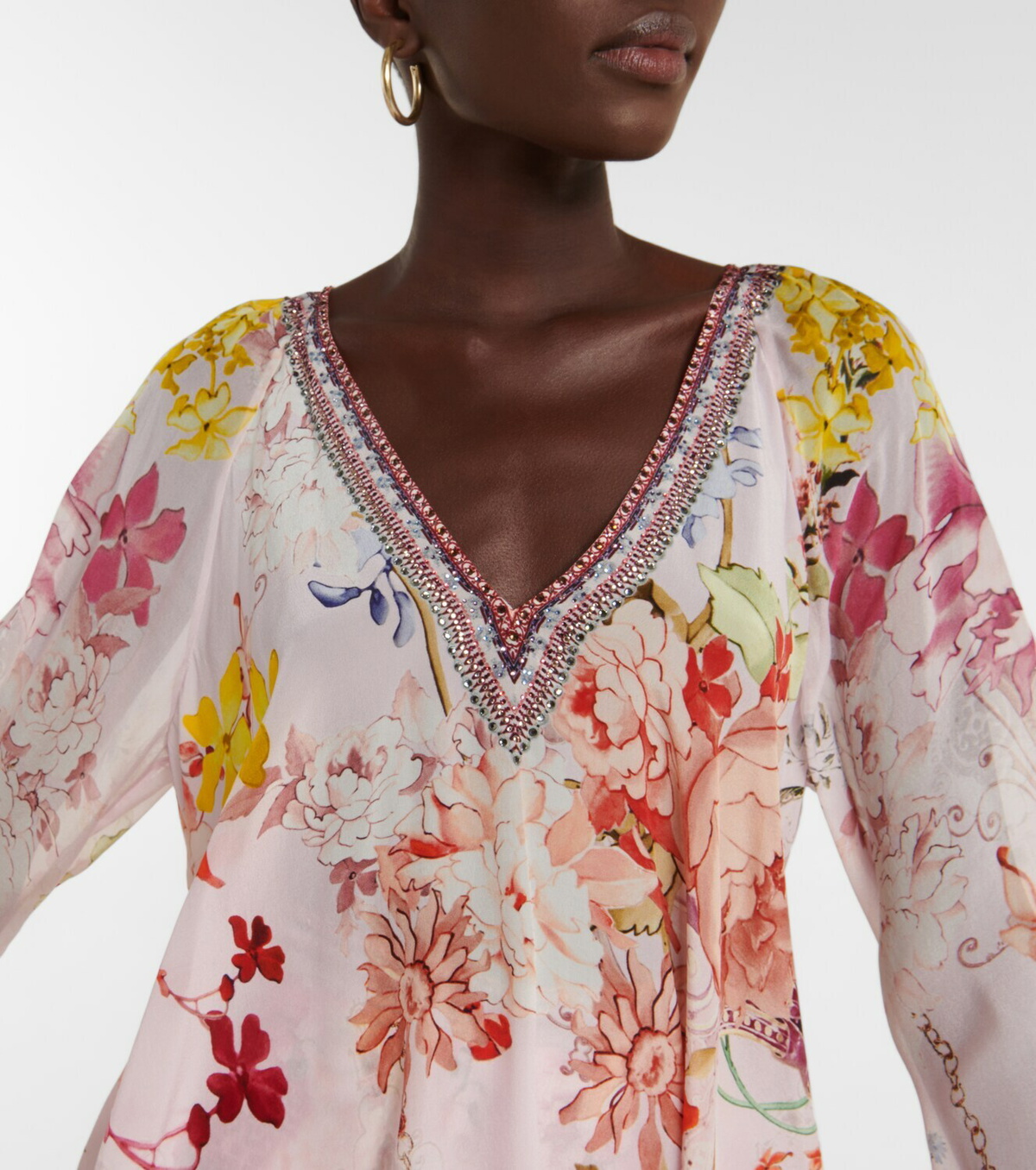 Camilla Floral silk blouse