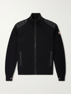 Moncler Grenoble - Padded Shell-Trimmed Wool-Blend Down Ski Mid-Layer - Black