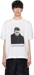 sacai White James Dean Cotton Poplin T-shirt