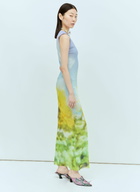 Acne Studios Blurred Print Maxi Dress