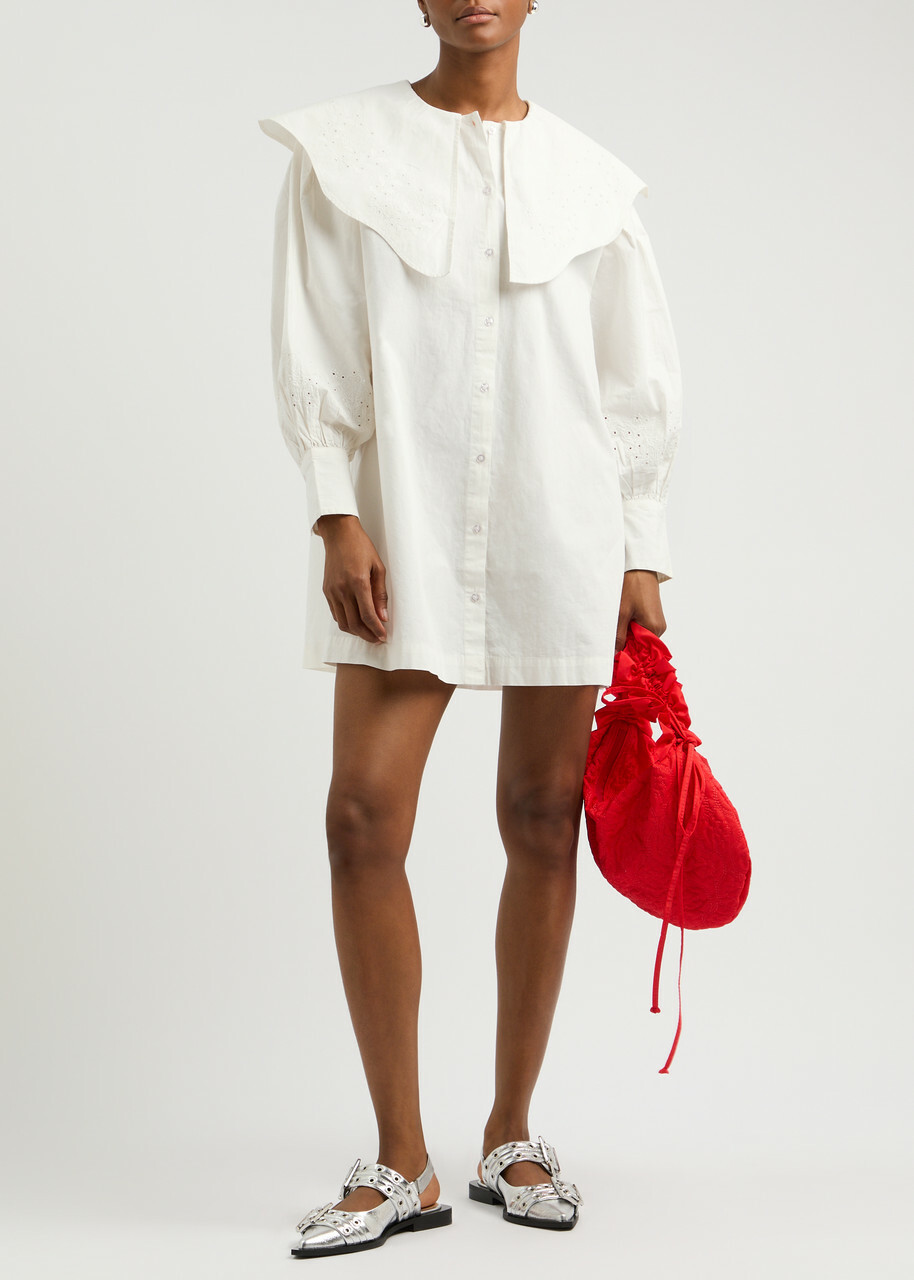 mimi mini dress damson madder Damson Madder Mimi Broderie Anglaise Cotton Mini Dress White Damson Madder