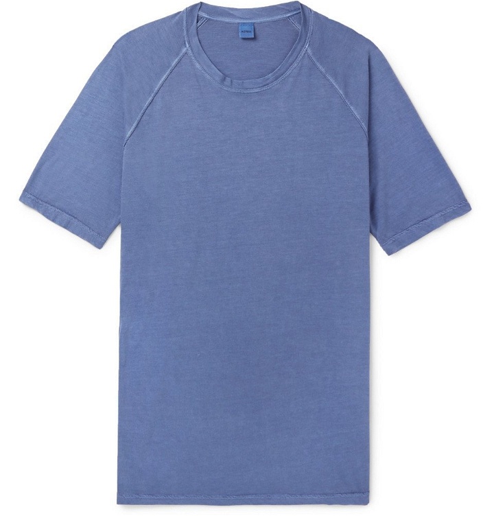 Photo: Aspesi - Slim-Fit Washed Cotton-Jersey T-Shirt - Men - Blue