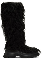 both Black Gao High Faux-Fur Boots