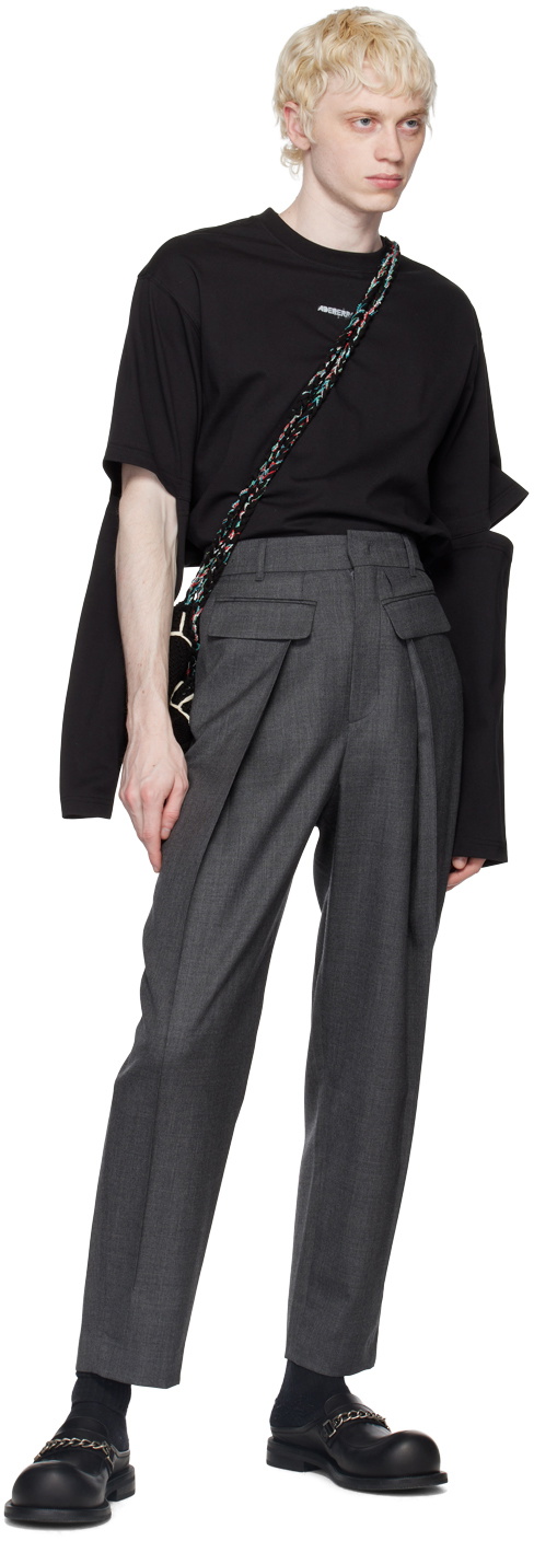 ADER error Black Cutout Long Sleeve T-Shirt