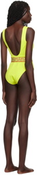 Versace Underwear Yellow Greca Swimsuit