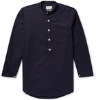 Oliver Spencer Loungewear - Abbott Organic Cotton Half-Placket Pyjama Shirt - Navy