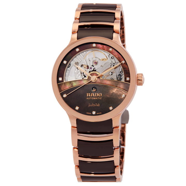Photo: Rado Centrix Automatic Diamond Brown Dial Ladies Watch R30029902
