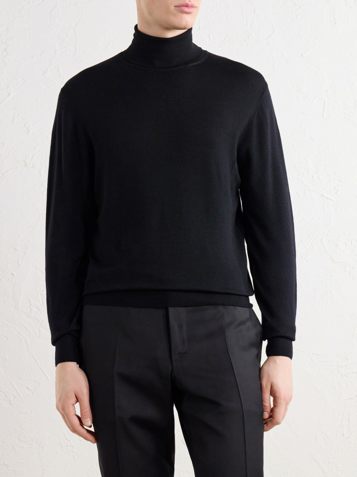 Canali - Wool Rollneck Sweater - Black