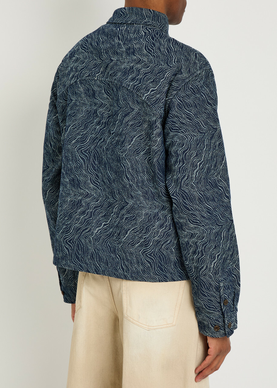 Honor The Gift Jacquard Woven Overshirt Indigo