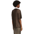 Burberry Brown Oversized Plisse Polo