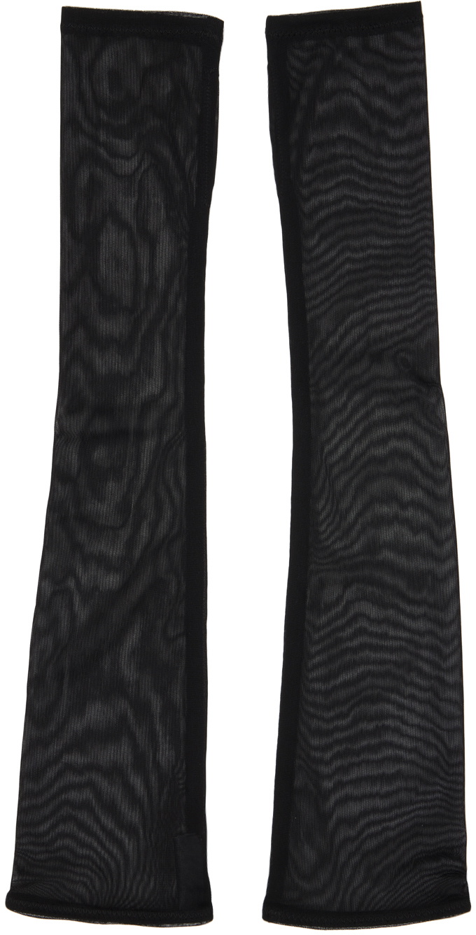 Anna Sui SSENSE Exclusive Black Fingerless Gloves