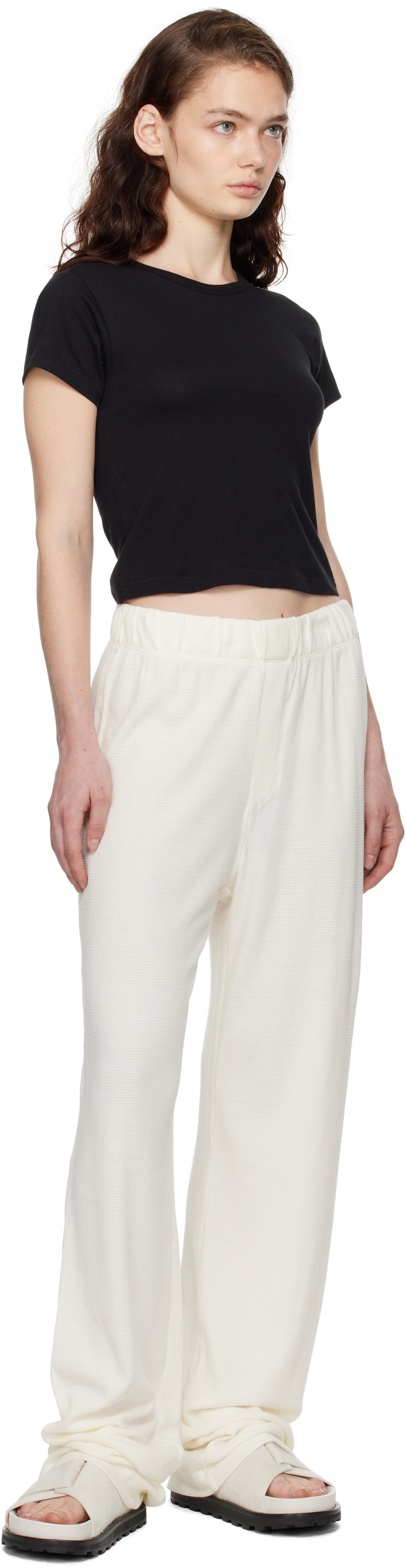 ÉTERNE Off-White Thermal Lounge Pants