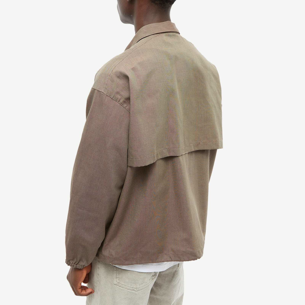 DIGAWEL Men's Coach Shirt Jacket in Brown DIGAWEL