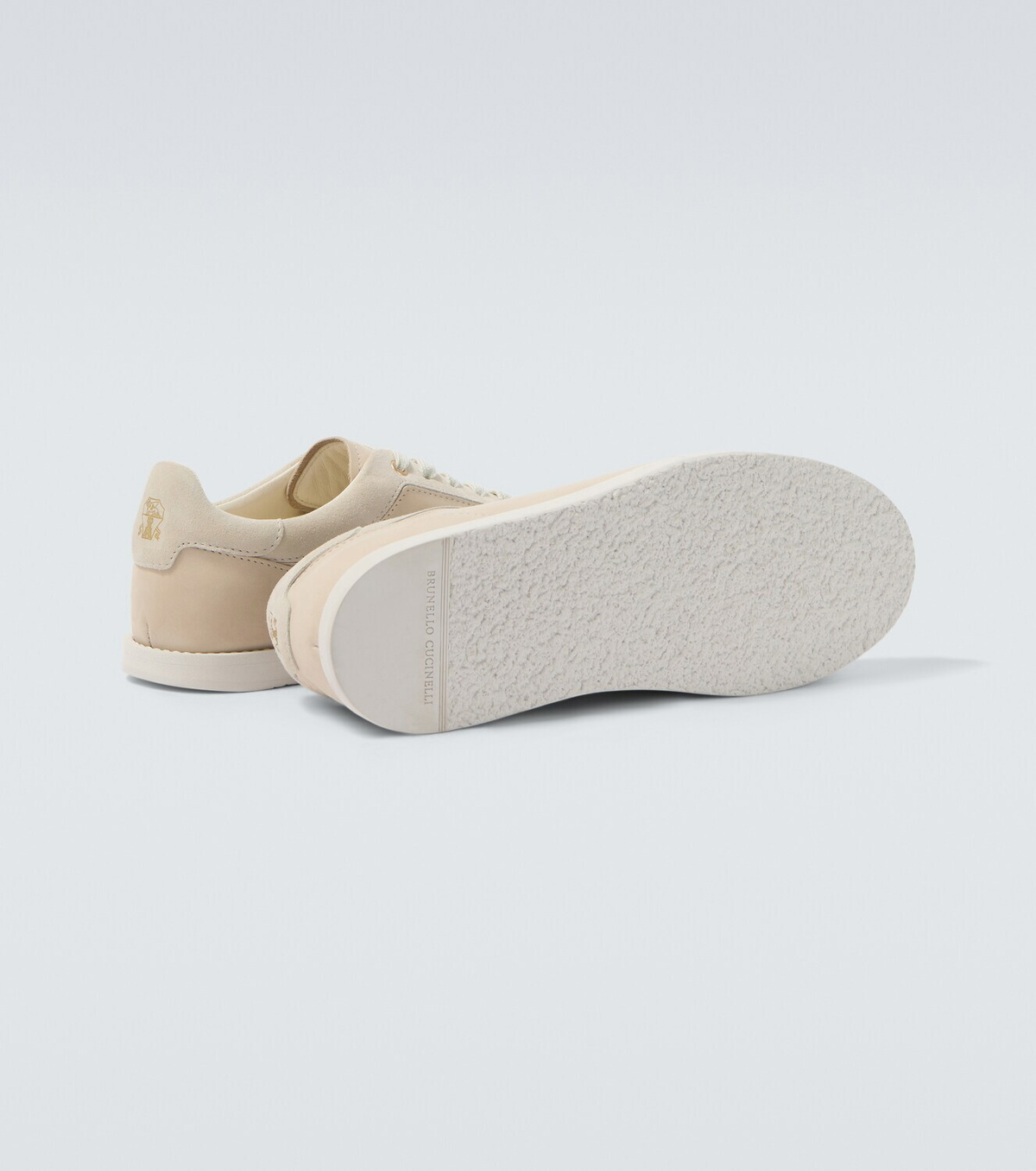 Brunello Cucinelli Suede-trimmed leather sneakers