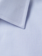 TOM FORD - Slim-Fit Houndstooth Cotton Shirt - Blue