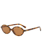 Miu Miu Eyewear Women's 04ZS Sunglasses in Light Havana/Brown 
