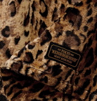 Neighborhood - Camp-Collar Leopard-Print Faux Fur Shirt - Leopard print