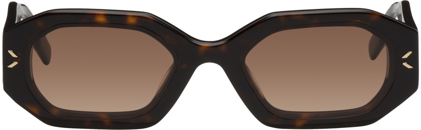 MCQ Tortoiseshell Geometric Sunglasses McQ Alexander McQueen