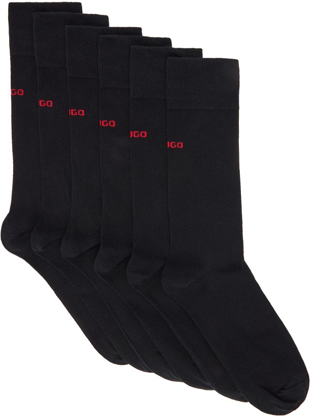 Photo: Hugo Three-Pack Black Socks