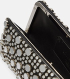 The Attico Long Night Small embellished leather clutch