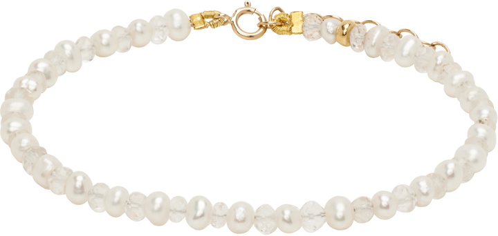 Photo: JIA JIA White Birthstone April Crystal Pearl Bracelet