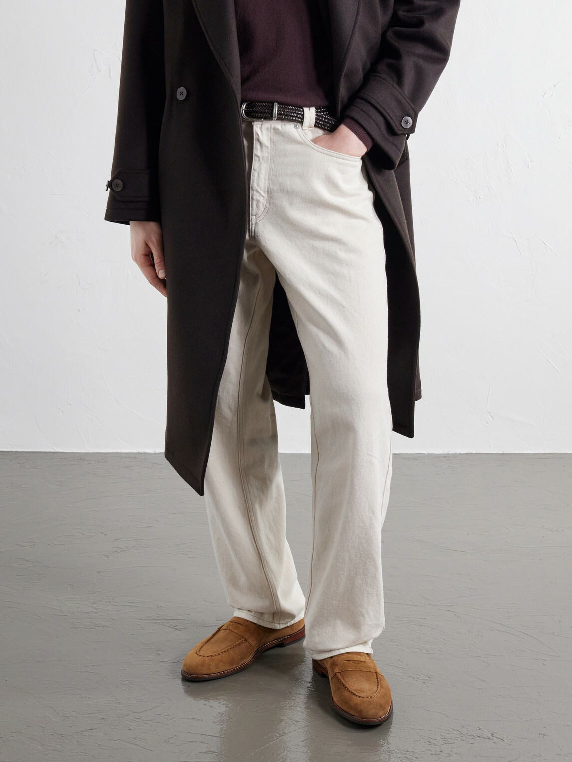 Grenson - Lloyd Suede Penny Loafers - Brown
