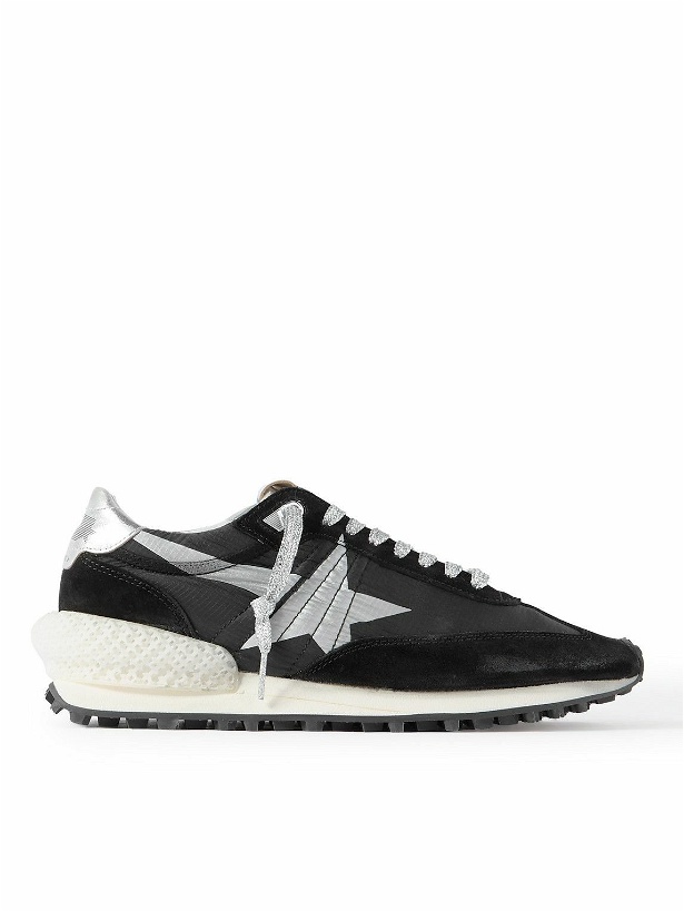 Photo: Golden Goose - Marathon Leather and Suede-Trimmed Nylon Sneakers - Black