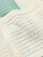 Frescobol Carioca - Clemente Striped Pointelle-Knit Cotton Polo Shirt - Neutrals