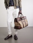 Brunello Cucinelli - Herringbone Canvas and Leather Weekend Bag