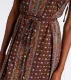 Dôen Amarante printed cotton voile midi dress